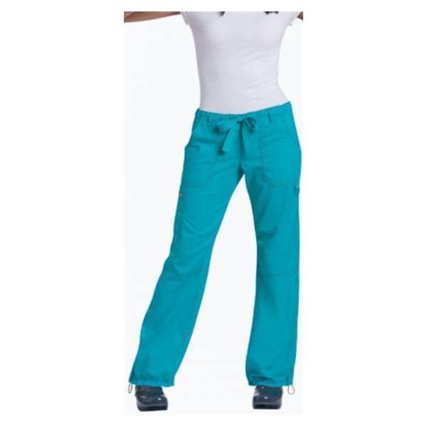 Scrub Pant 55% Cotton / 45% Polyester 6 Pockets X-Small Turquoise Womens Ea
