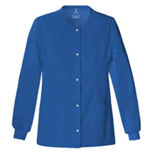 Luxe Warm-Up Jacket 3 Pockets Long Sleeves / Knit Cuff 5X Large Royal Womens Ea