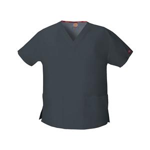 Dickies Scrub Shirt Poly/Ctn V-Neck 3 Pockets Short Sleeves Small Pwtr Womens Ea