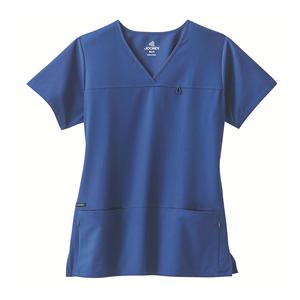 Jockey Scrub Shirt Poly/Ryn/Spndx 4 Pockets Medium Royal Blue Womens Ea