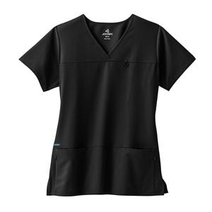 Jockey Scrub Shirt Poly/Ryn/Spndx 4 Pockets 2X Large Black Womens Ea