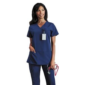 Jockey Scrubs Scrub Top Cross-Over V-Neck 4 Pockets 3X Large New Navy Womens Ea