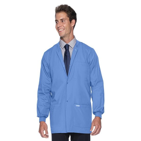Warm-Up Jacket 5 Pockets Long Sleeves / Knit Cuff Medium Ceil Blue Mens Ea