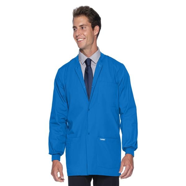 Warm-Up Jacket 5 Pkts Long Sleeves / Rib-Knit Cuff 31.5 in Small Ryl Bl Mens Ea