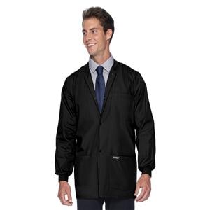 Warm-Up Jacket 5 Pockets Long Sleeves / Rib-Knit Cuff 32 in Medium Black Mens Ea