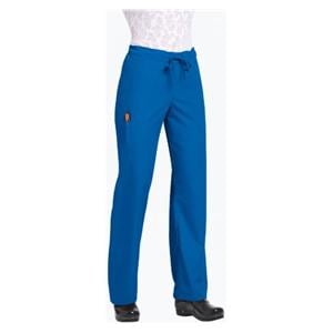 Scrub Pant 65% Polyester / 35% Cotton 4 Pockets Large Royal Blue Unisex Ea