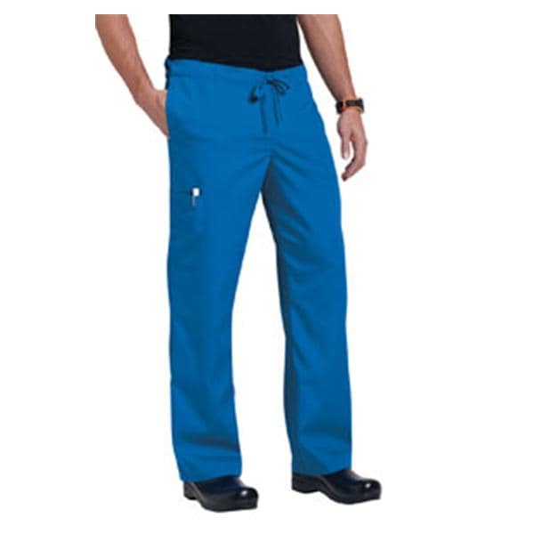 Scrub Pant 65% Polyester / 35% Cotton 4 Pockets X-Small Royal Blue Unisex Ea