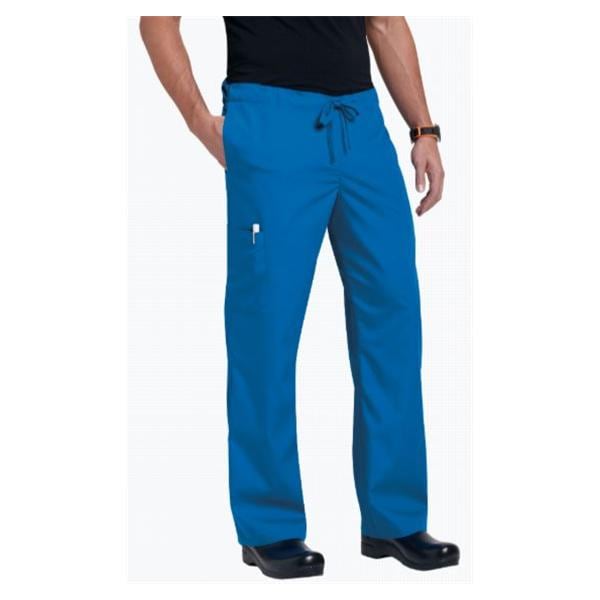 Scrub Pant 65% Polyester / 35% Cotton 4 Pockets Medium Royal Blue Unisex Ea