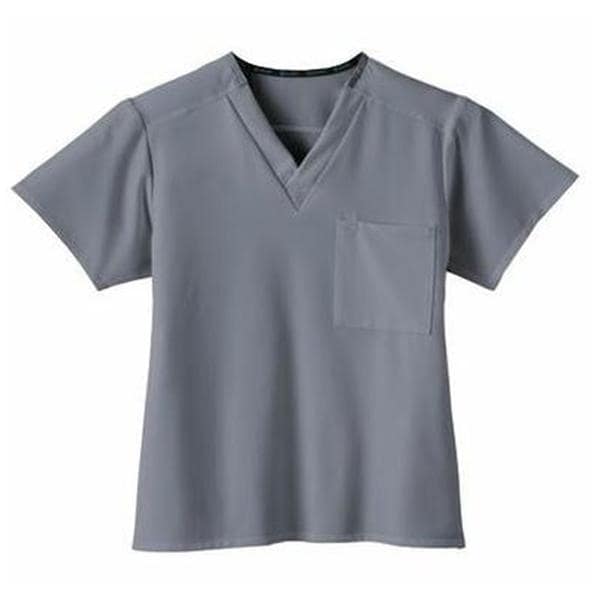Jockey Scrub Shirt Poly/Ryn/Spndx V-Neck X-Large Pewter Unisex Ea