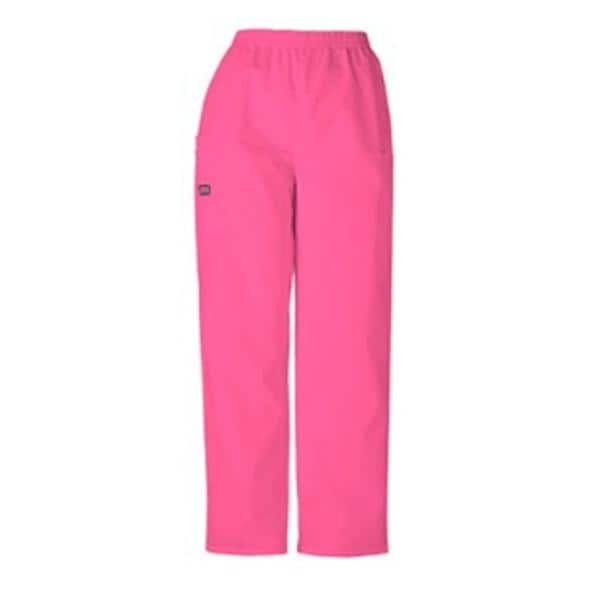 Scrub Pant 65% Polyester / 35% Cotton 4 Pockets Medium Shocking Pink Womens Ea