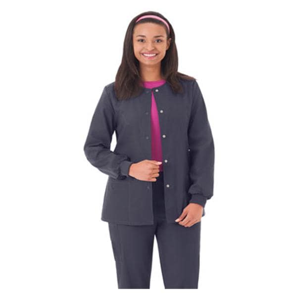 Warm-Up Jacket 2 Pockets Long Sleeves / Knit Cuff X-Small Charcoal Ea