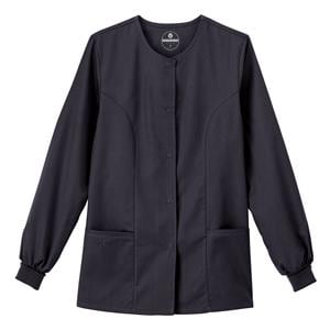 Snap Front Jacket 3X Large Charcoal Womens Ea