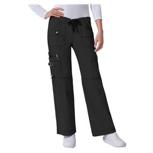 Dickies Scrub Pant Poly/Ctn/Spndx 4 Pockets 2X Small Black Womens Ea