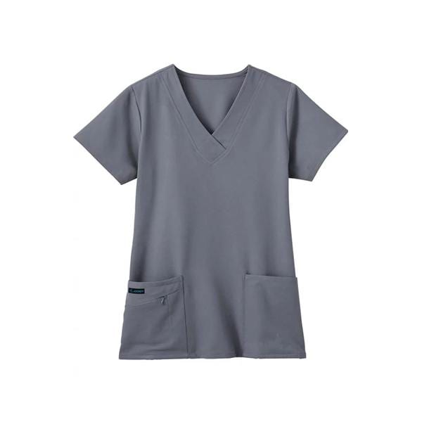 Jockey Scrub Top V-Neck 3 Pockets X-Large Pewter Womens Ea