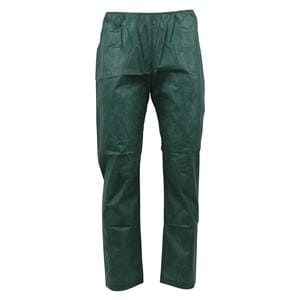 Patient Scrub Pant Linen Like Non Woven Material Large Dark Green 30/Ca