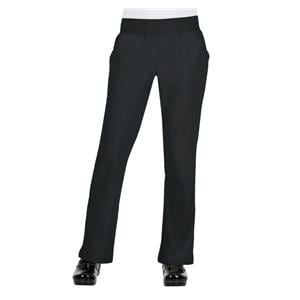 Scrub Pant 95% Polyester / 5% Spandex 6 Pockets Medium Black Womens Ea