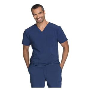 Cherokee Scrub Scrub Top V-Neck 3 Pockets Short Sleeves Small Navy Mens Ea