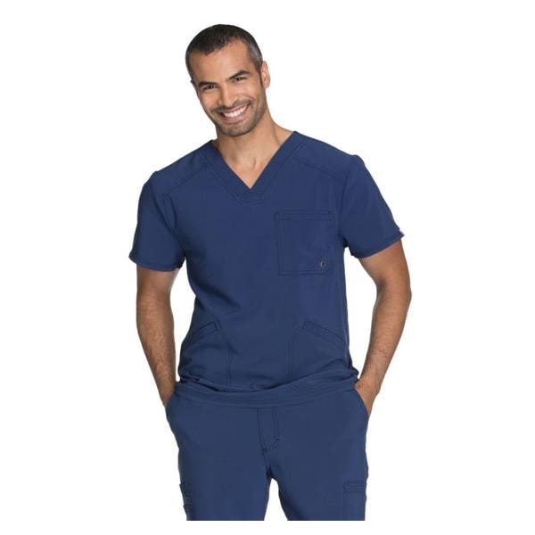 Cherokee Scrub Scrub Top V-Neck 3 Pockets Short Sleeves Small Navy Mens Ea