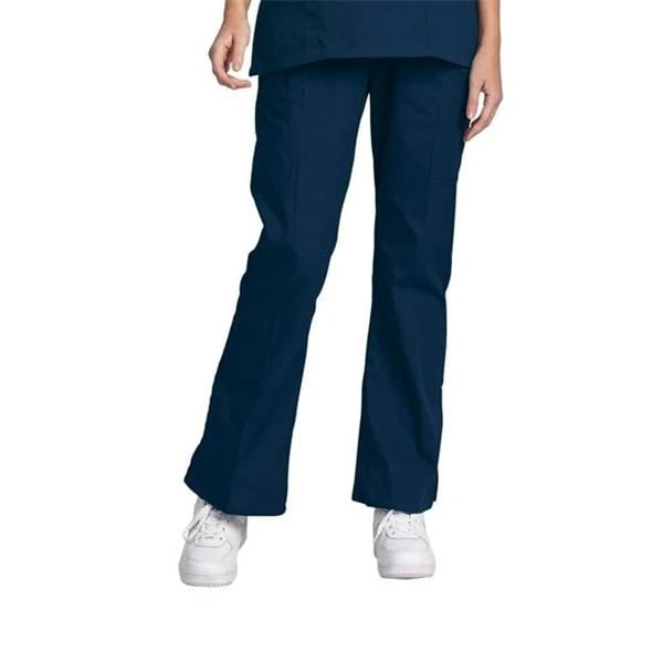 Scrub Pant 65% Polyester / 35% Cotton 7 Pockets Small Navy Womens Ea