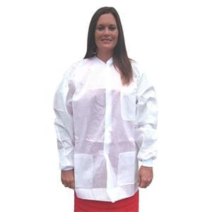 Jacket Lab Disposable 4X Large White 10/Pk