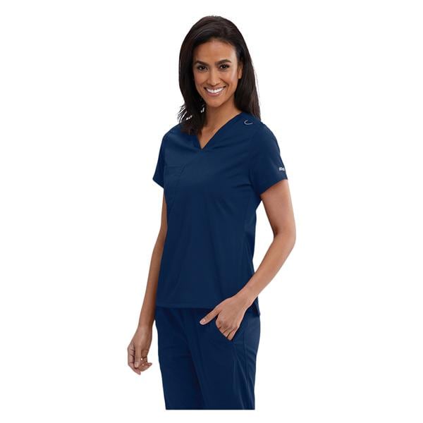 Bree Scrub Top V-Neck 1 Pocket X-Small Indigo Ea