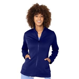 Urbane Warm-Up Jacket 3 Pockets Long Sleeves Large Navy Womens Ea