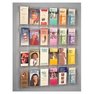 Reveal Wall Pamphlet Display Clear Plastic 30 in x 2 in x 41 in Ea