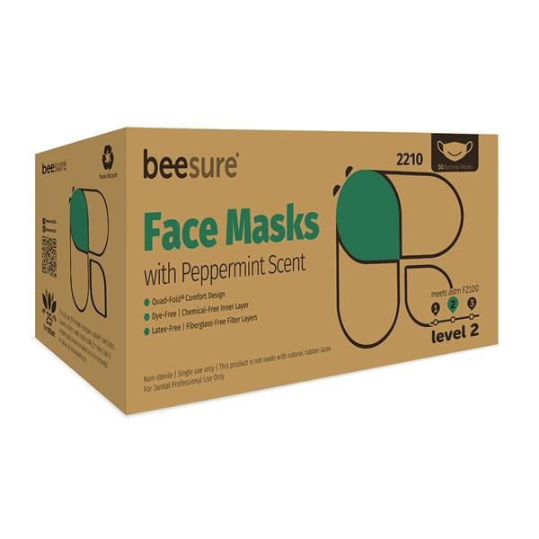 BeeSure Mask ASTM Level 2 Blue 50/Bx