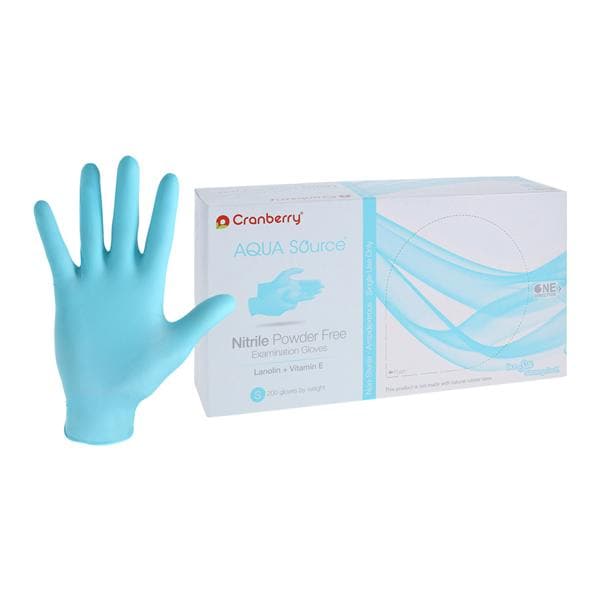 Aqua Source Nitrile Exam Gloves Small Aqua Non-Sterile
