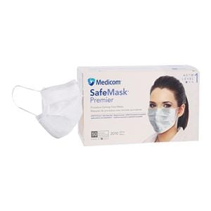 SafeMask Premier Procedure Mask ASTM Level 1 White Adult 50/Bx