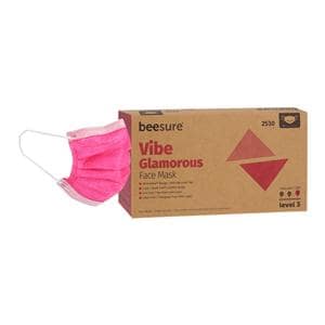 BeeSure Vibe Mask ASTM Level 3 Pink 50/Bx, 8 BX/CA