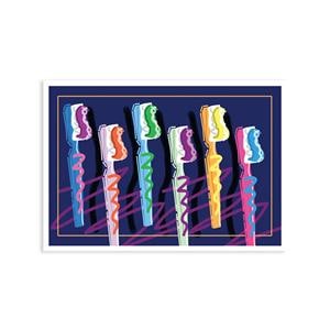 Imprinted Recall Cards 6 Neon Brushes 4 in x 6 in 250/Pk