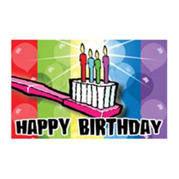 Imprinted Recall Cards Birthday Candles 4 In X 6 In 250 Pk