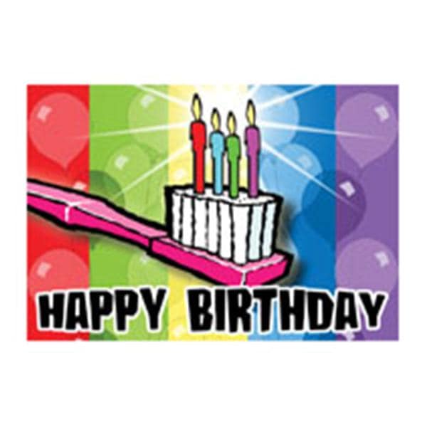 Imprinted Recall Cards Birthday Candles 4 in x 6 in 250/Pk