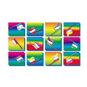 Imprinted Recall Cards 12 Neon Brushes 4 in x 6 in 250/Pk