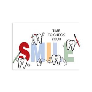 Imprinted Recall Cards Check Smile 4 in x 6 in 250/Pk
