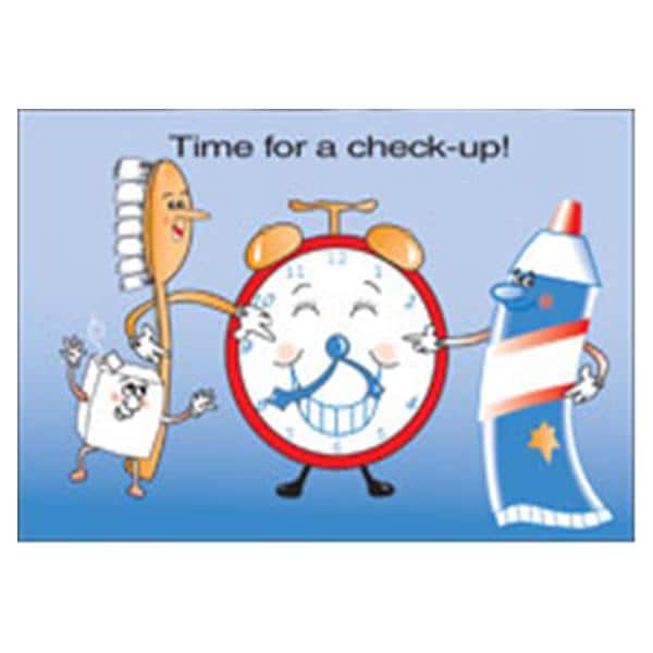 Imprinted Recall Cards Clock with Characters 4 in x 6 in 250/Pk