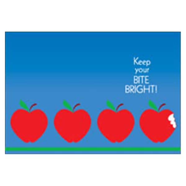 Imprinted Recall Cards 4 Apples Bite 4 in x 6 in 250/Pk