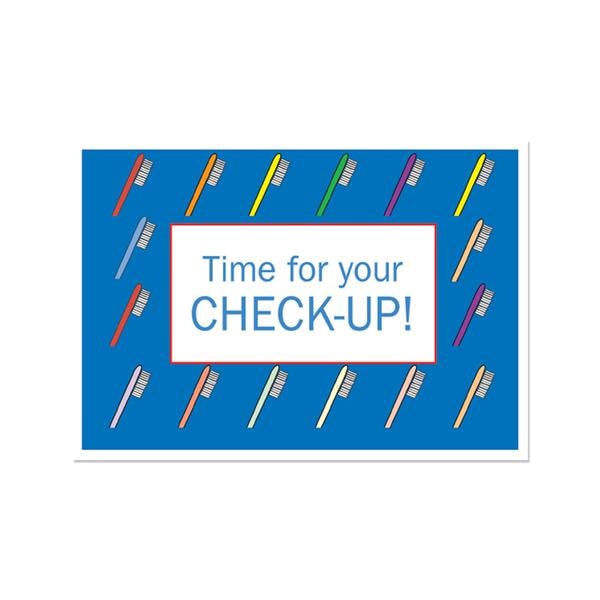 Laser 4-Up Recall Cards Time For Checkup 8.5 in x 11 in 200/Pk