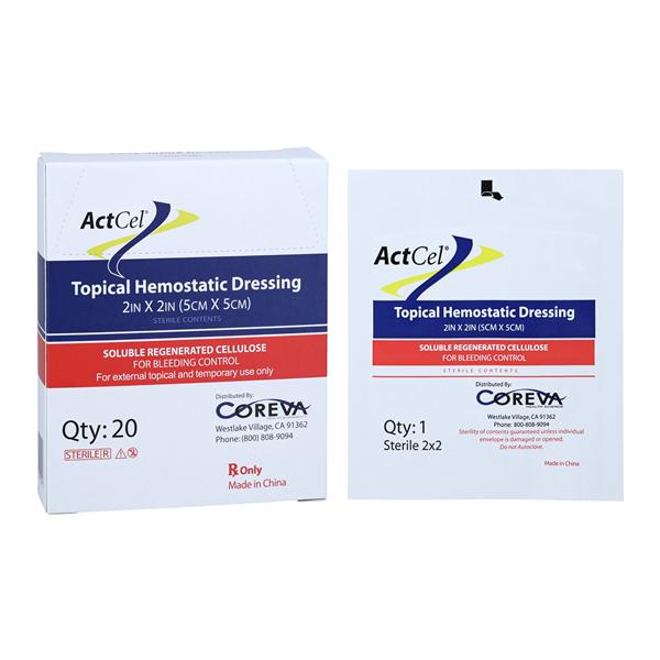 ActCel Hemostatic Cellulose Gauze 2x2"