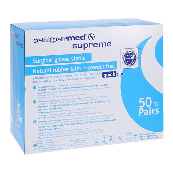 Sempermed® Supreme Gants chirurgicaux en latex naturel stériles, 50 paires