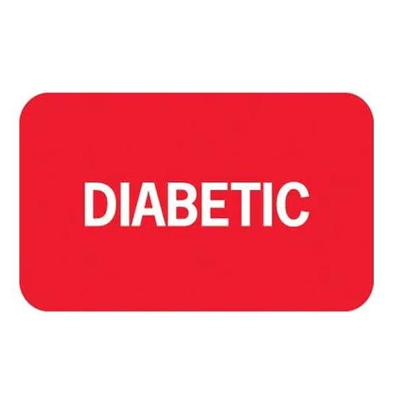 Label Chart Diabetic Red1"x1-1/2" 500/Roll