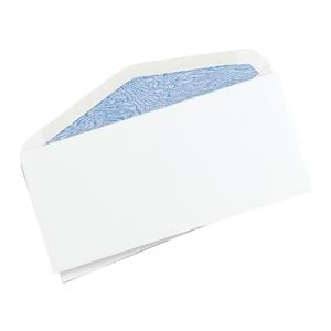 Blank Envelopes #10 Gummed Flap White With Logo / Security Tint 500/Bx