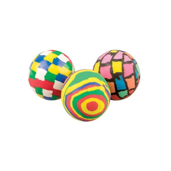 Toy High-Bounce Balls Funky Pattern Assorted Colors 32 mm 36/Pk