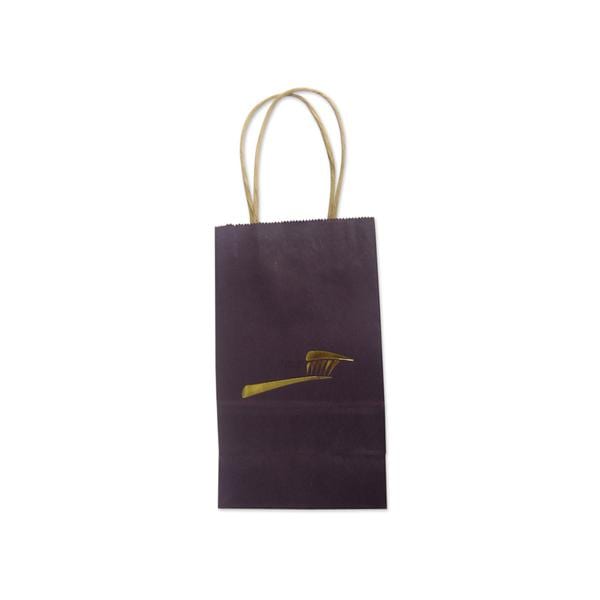 Paper Bags With Gold-Foil Toothbrush Logo 100/Bx