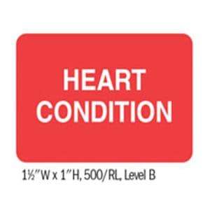 Label Chart Heart Condition1"x1-1/2" 500/Rl