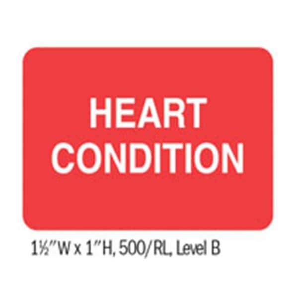 Label Chart Heart Condition1"x1-1/2" 500/Rl