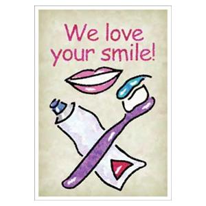 Imprinted Recall Cards Love Your Smile 4 in x 6 in 250/Pk