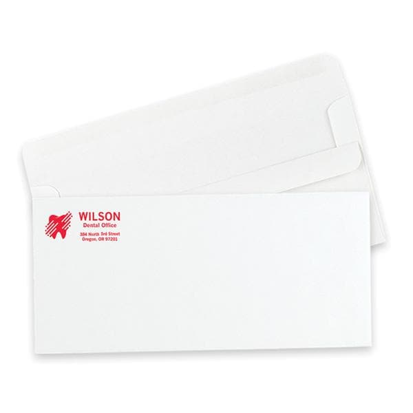 Business Envelopes #10 Flip N Seal White With Logo 500/Bx