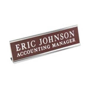 Custom Desk Sign Metal Ea